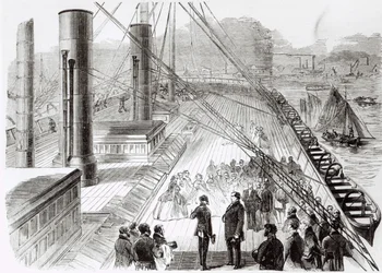 Besuch von Prinz Napoleon auf der Great Eastern in Southampton am 18. Oktober 1859, Illustration aus Le Monde Illustré, 5. November 1859