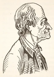 Voltaire, Kopie von Boris Mestchersky, Illustration aus Histoire de la Nation Francaise, Sciences, Bände I & II, von Gabriel Hanotaux, 1924