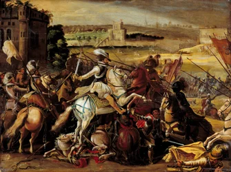 Religionskrieg: „Henri IV. in der Schlacht von Arques (21. September)