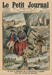 Was der Präsident der Republik während seiner Reise durch die Bretagne bewundert hat, Titelillustration aus 