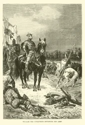 Wilhelm der Eroberer inspiziert seine Armee