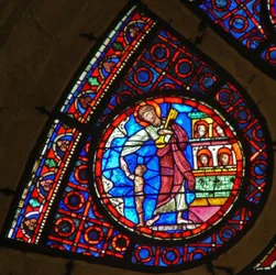 Fenster Ww mit Darstellung von St. Peter mit dem Schlüssel zum Himmel
