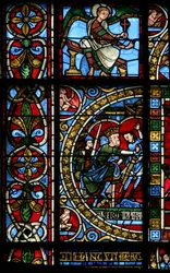 Fenster Nr. 0, Darstellung von Nero befiehlt die Märtyrertode von St. Petrus und St. Paulus