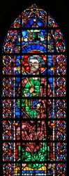 Fenster w102 mit Darstellung von St. Petrus