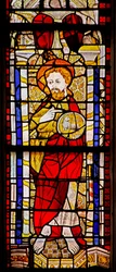 Fenster w14, St. Johannes der Täufer darstellend