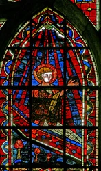 Fenster w202, den Tod des heiligen Johannes darstellend