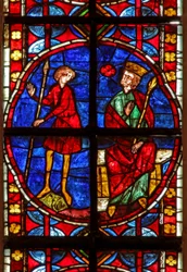 Fenster w210 zeigt Herodes hört von der Predigt des St. Jakobus