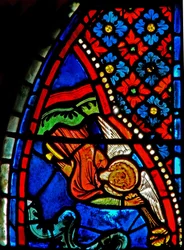 Fenster w21 Darstellung eines räuchernden Engels