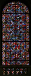 Fenster Nr. 2, Darstellung von Szenen aus dem Leben von St. Petrus