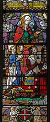 Fenster w5 mit der heiligen Anna und einem Stifter
