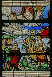 Fenster w9 mit dem Jüngsten Gericht - nach Albrecht Dürer