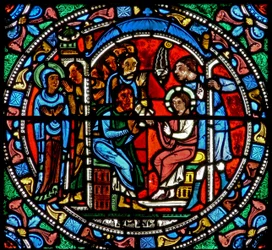 Fenster wXV mit Jesus im Tempel gefunden