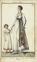 Frau und Kind mit Caracalla-Frisuren