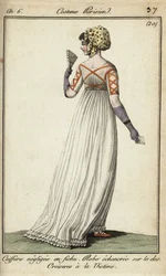 Frau im Opferstil-Kreuzbandkleid