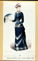 Frau mit Regenschirm, aus Le Bon Marché, 1879