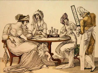 Frauen in einem Eissalon, Tafel 4 aus 