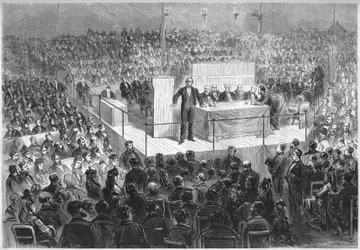 Schriftsteller Ernest Legouvé (1807-1903) leitet ein 