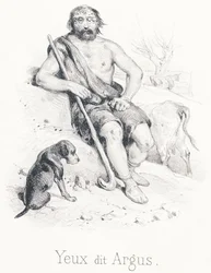 Y Augen genannt Argus, Sohn von Arestor, er war ein monströser Hirte mit hundert Augen