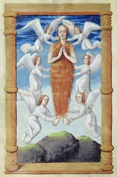 fol.97v, Die Himmelfahrt der Maria Magdalena, aus Heures a lUsage de Rome