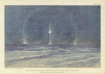 Lichtphänomene in der Polarnacht, 22. November 1893 (Pastellskizze)