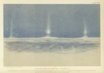 Mondschein, 22. November 1893, Pastellskizze (Farblithografie)