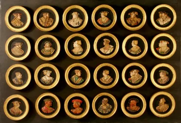 Eine Sammlung von vierundzwanzig Zeichnern als Porträtmedaillons