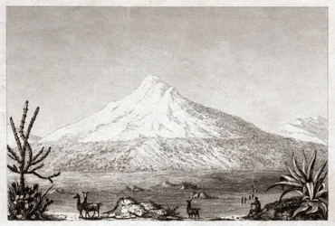 Chimborazo Vulkan (Gravur, ca. 1840)