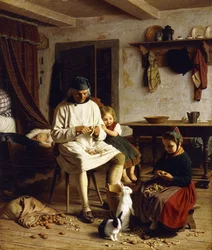 Hausarbeiten der Familie