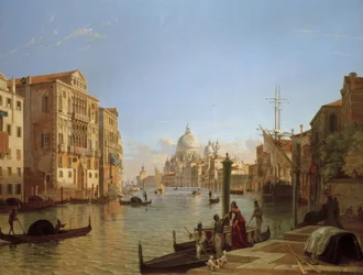 Canal Grande mit Palazzo Cavallo-Franchetti, Santa Maria d