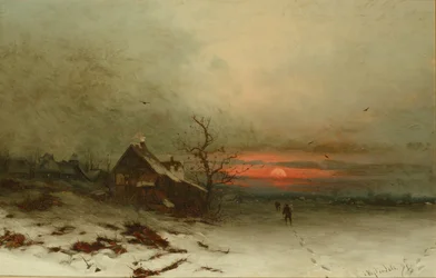Heimkehr bei Sonnenuntergang