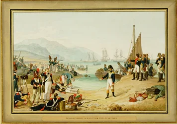 Napoleon I. landet in der Nähe von Antibes, Frankreich