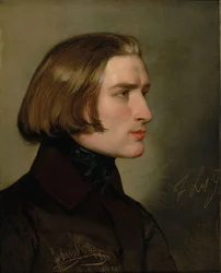Porträt des Komponisten Franz Liszt 1811-1886, 1838