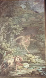 Flucht aus der Höhle des geblendeten Polyphem, Szenen aus der Odyssee