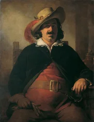 Der Landschaftsmaler Ignaz Raffalt als Falstaff