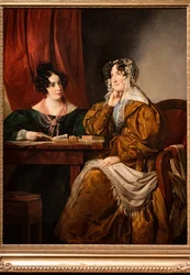 Porträt der Baronin Henriette von Pereira - Armstein mit ihrer Tochter Flora