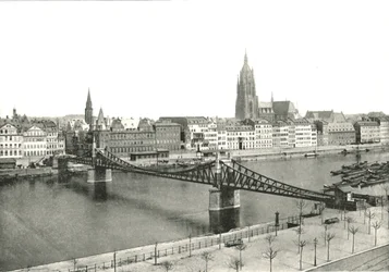 Blick von Sachsenhausen, Frankfurt, Deutschland, 1895