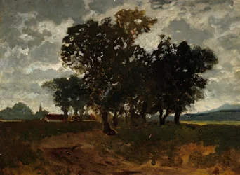 Landschaft mit Baumgruppe