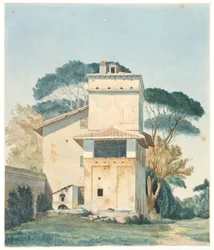 Raffaels Atelier im Garten der Villa Borghese. Rom