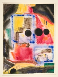 Abstraktion: Drei schwarze Kreise