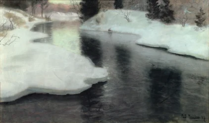 Schmelzendes Eis: Der Lysaker-Fluss, 1887