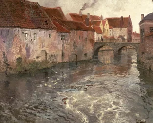 Die Brücke in Antwerpen (oder Oudenard), 1902