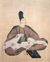 Porträt des Dichters Yamabe no Akahito, zugeschrieben Fujiwara no Nobuzane, Japan, japanische Zivilisation