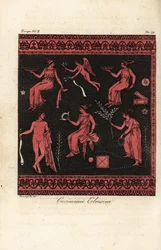 Die eleusinischen Mysterien, Initiationen für den Kult von Demeter und Persephone in Eleusis, Griechenland