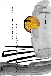 Abstrakte Goldene Sonne