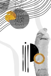 Moderne Gold-Grau-Abstraktion