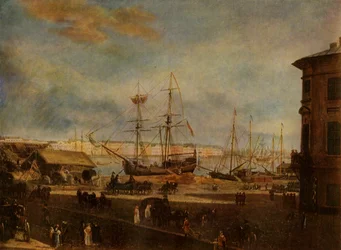 Ansicht des englischen Kais von...dem Gebäude der Kunstakademie, frühes 19. Jahrhundert, 1965