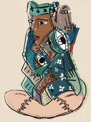 Abstrakte Lesefigur