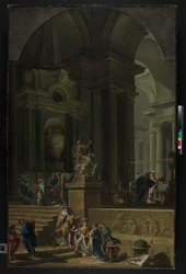Ein allegorisches Denkmal für Sir Isaac Newton