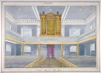 Innenraum der Heiligen Dreifaltigkeitskirche, Newington, Southwark, London, 1826