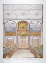 Die Kapelle in der Philanthropic Society Institution an der London Road, Southwark, London, 1825